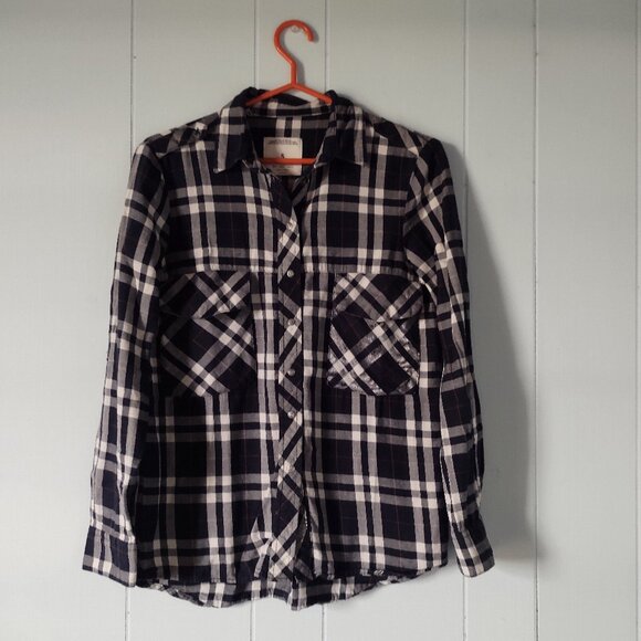 Zara Premium Denim Plaid Flannel Button Down Shirt - Picture 1 of 12